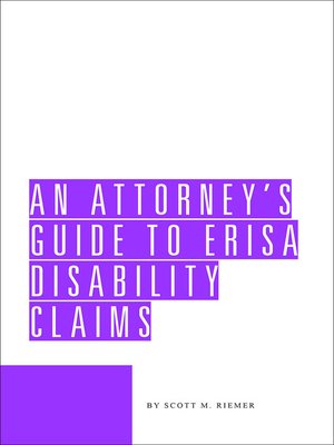 cover image of An Attorney's Guide to ERISA Disability Claims